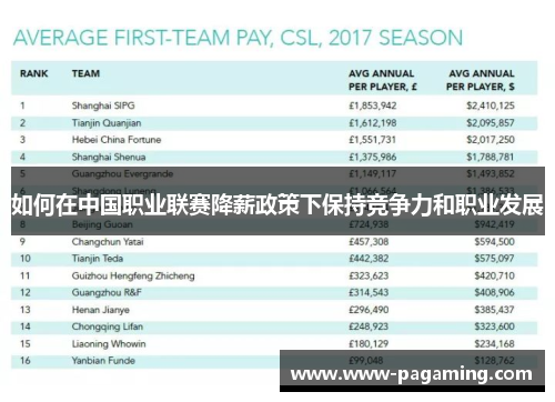 如何在中国职业联赛降薪政策下保持竞争力和职业发展